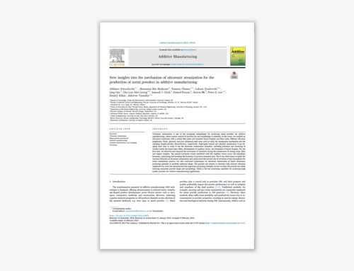 New insights into the mechanism of ultrasonic atomization for the production of metal powders in additive manufacturing