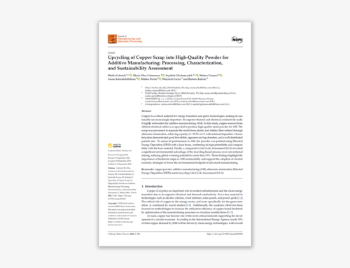 Upcycling of Copper Scrap into High-Quality Powder for Additive Manufacturing: Processing, Characterization, and Sustainability Assessment