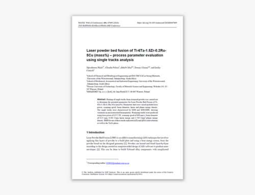 Laser powder bed fusion of Ti-6Ta-1.5Zr-0.2Ru-5Cu (mass%) – process parameter evaluation using single tracks analysis